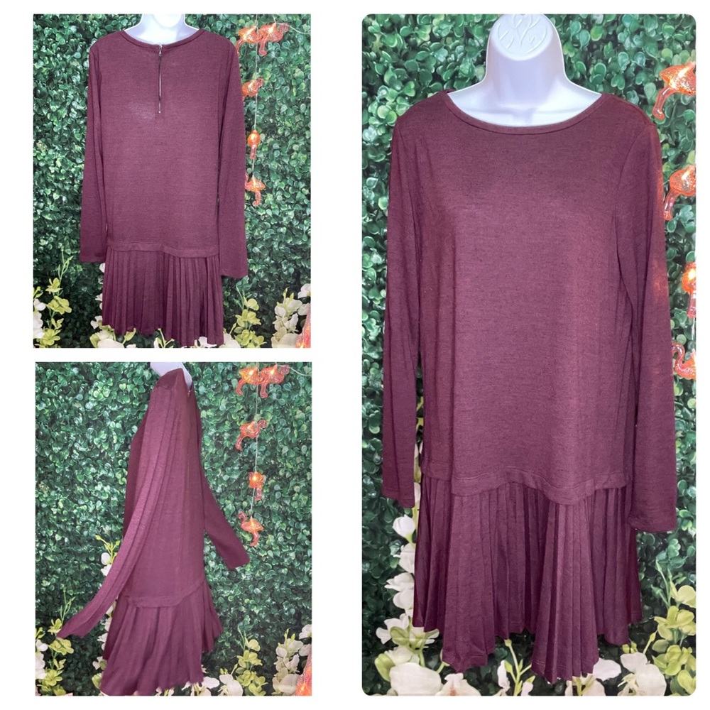 Ann Taylor Loft Long Sleeve Drop Waist Dress
